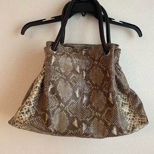 Gorgeous, soft Furla snakeskin bag, never worn.